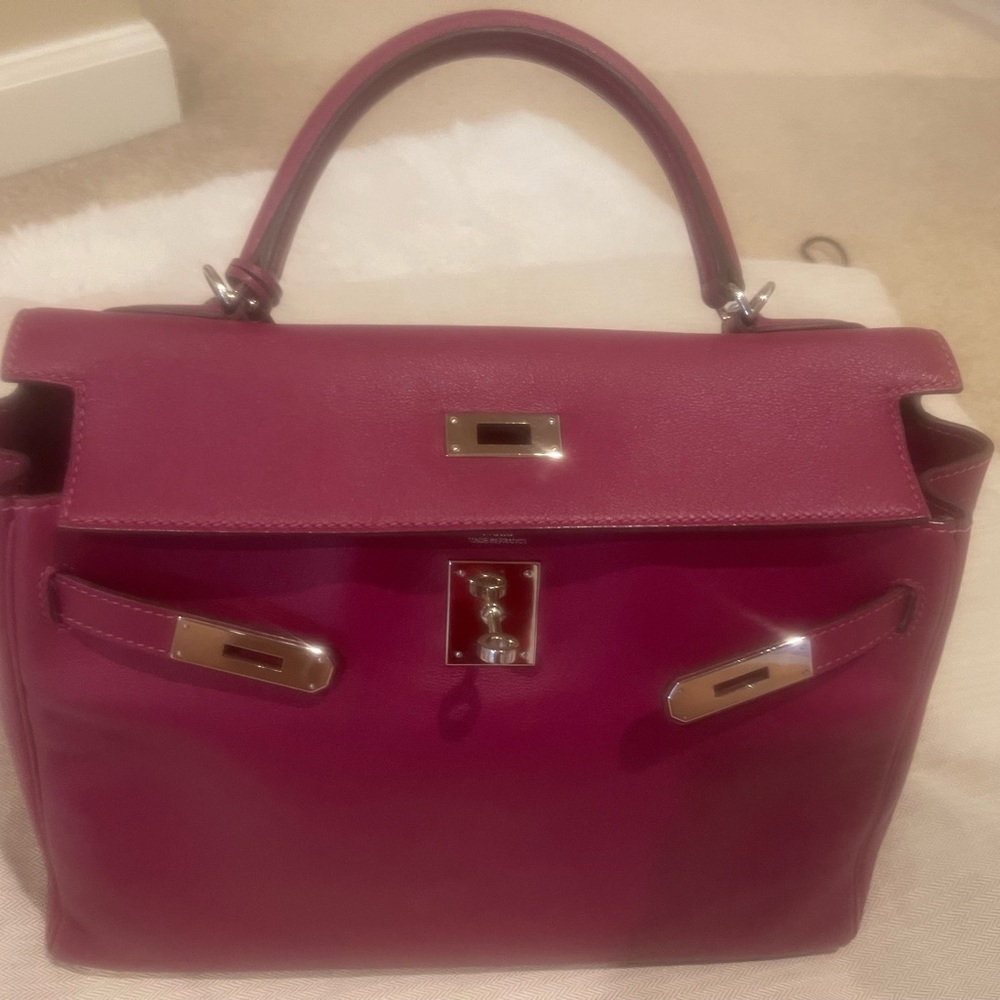 Hermes Evergrain Kelly Retourne Tosca size 32”